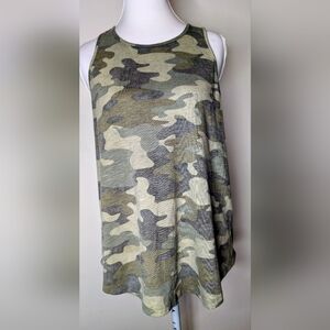 Mudd Camo Tank Top Womens Sleeveless Army Green